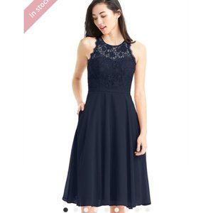Azazie navy blue bridesmaid dress